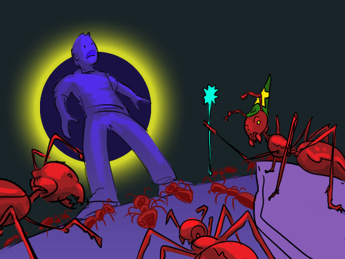 The Five Common Castes of Ant: Worker, Soldier, Male, Queen, and Sorcerer.